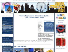 Tablet Screenshot of london-attractions-guide.com